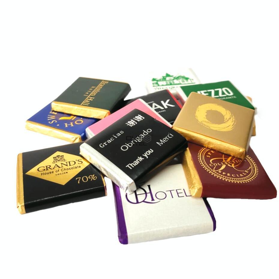 Chocolate Personalizado Napolitanas 5g, +-4000 Unidades  Caixa 20kg